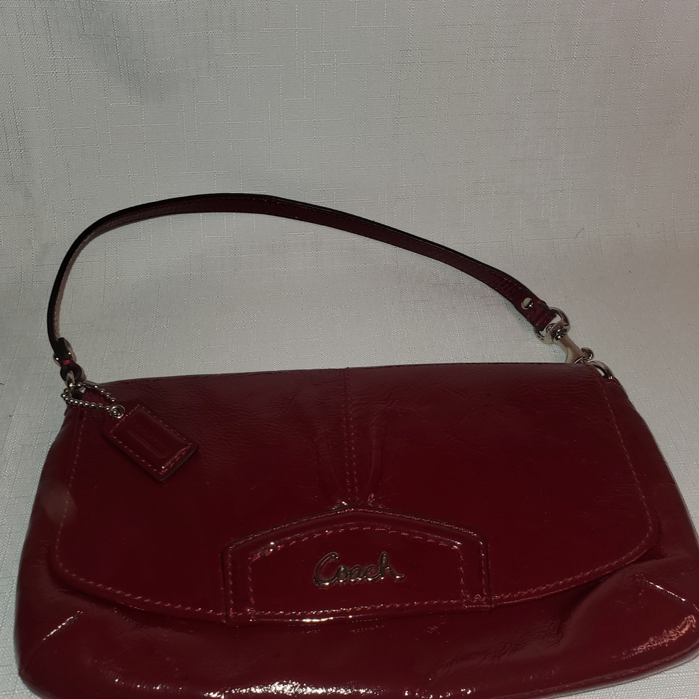 Coach Burgundy Leather Shoulder Bag